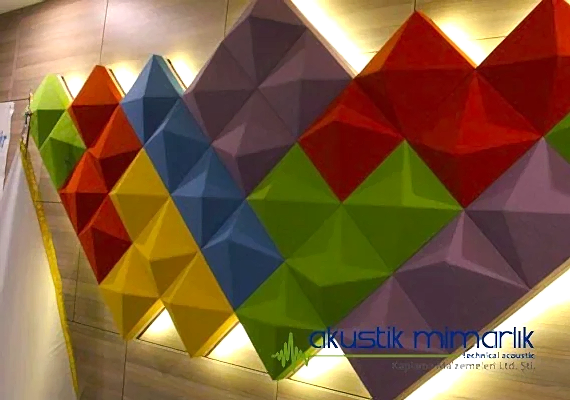 Piramit 3D Akustik Panel Kaplama