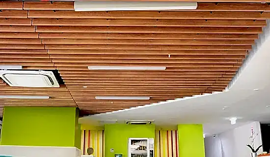 Akustik Lineer Ahşap Tavan Sistemi
