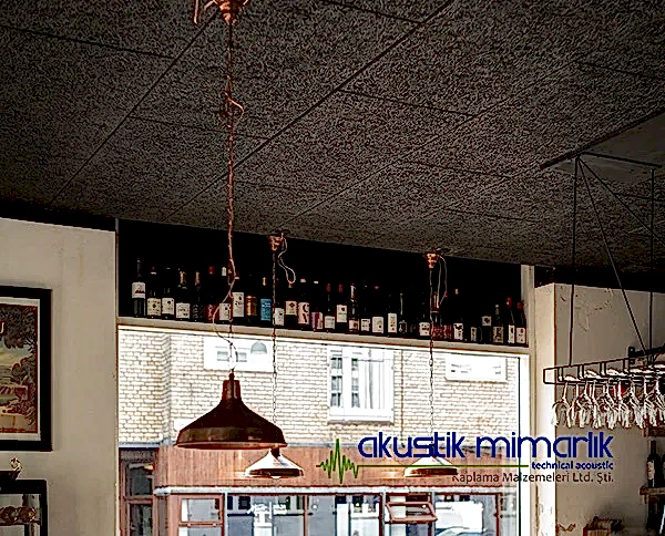 Akustik Heraklite Ahşap Yünü Tavan Kaplama