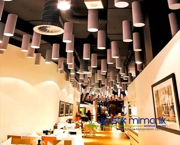 Restaurant Basotect Gri Silindir Sünger